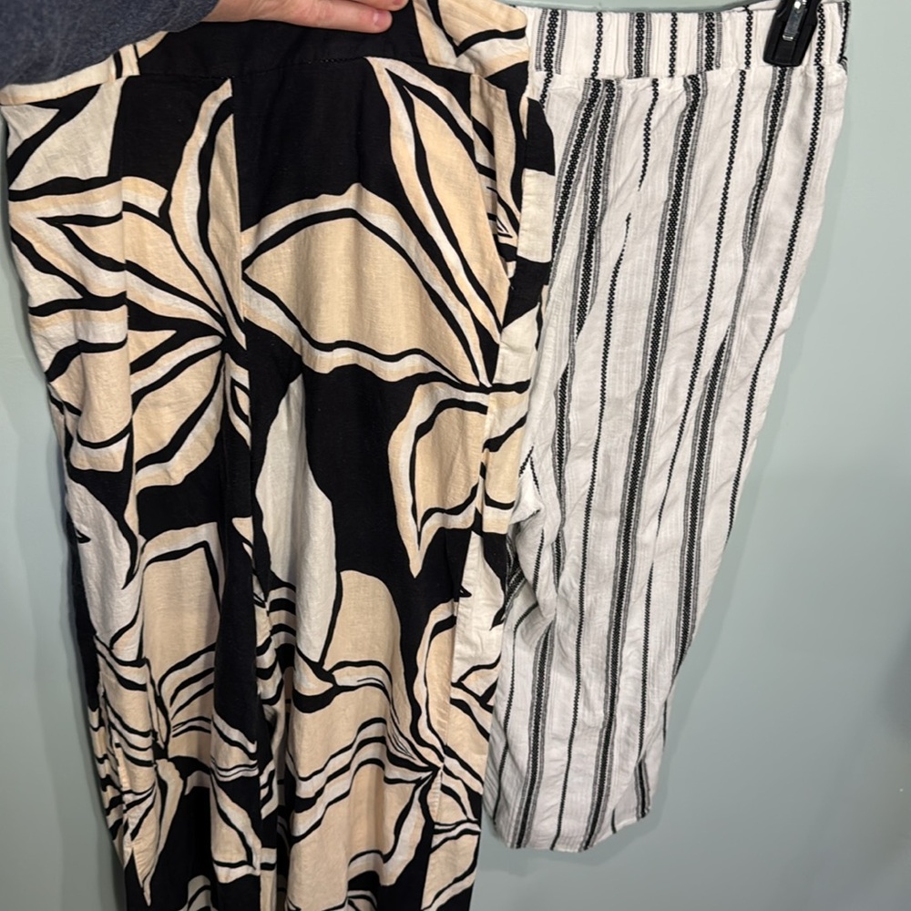 BUNDLE 2 linen blend summer pants Size S/M